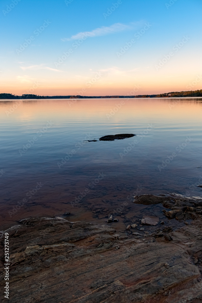 Fototapeta premium Clarke's Hill Lake at Mistletoe State Park, Georgia