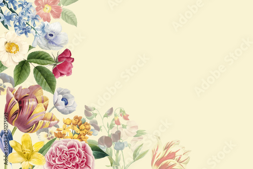 Blank floral copy space