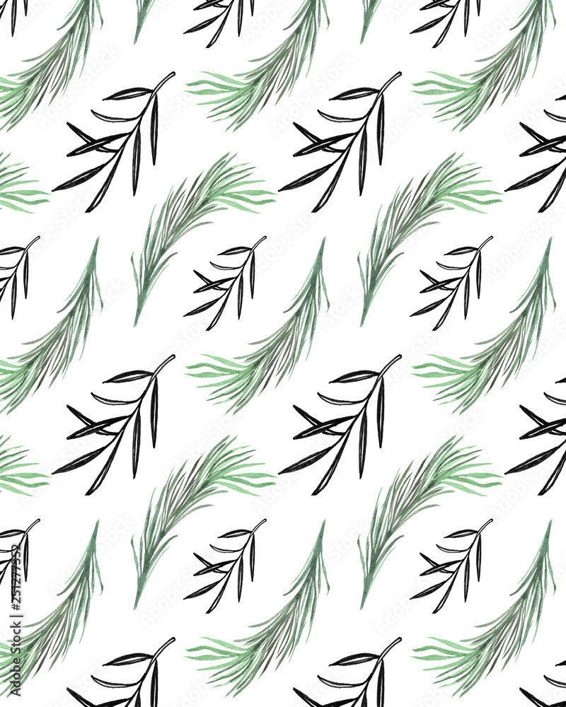 seamless background with olive leaves seamless background with olive leaves