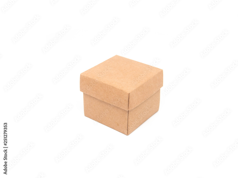 brown box on white background brown box on white background