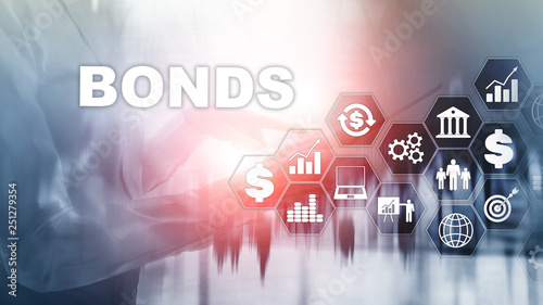 Bond Finance Banking Technology Business concept. Electronic Online Trade Market Network.