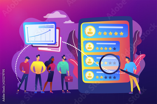 Performance rating concept vector illustration.