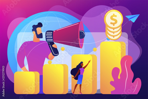 Economic development concept vector illustration.