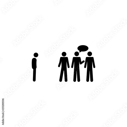 Outsider people talk icon. Simple glyph, flat vector of People icons for UI and UX, website or mobile application