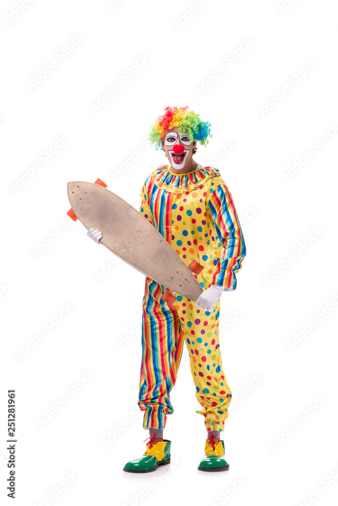 Funny clown isolated on white background Funny clown isolated on white background