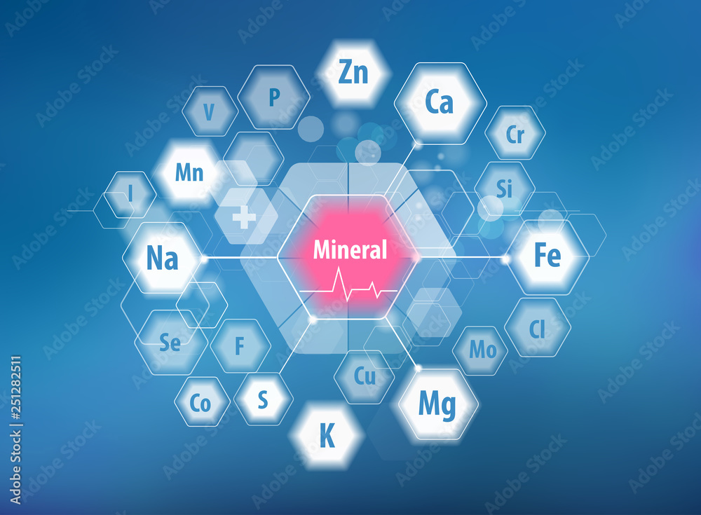 Naklejka premium minerals for human health