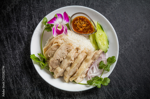 チキンライス 東南アジアの料理 asian style chicken rice