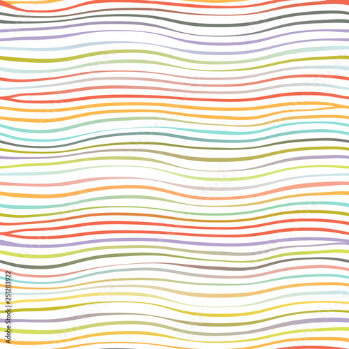 Colorful waves abstract geometric template design seamless background isolated on white vector illustration