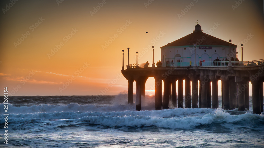 pier at sunset pier at sunset