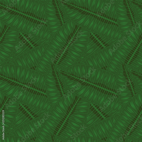 Fototapeta Naklejka Na Ścianę i Meble -  Green leaves background seamless pattern
