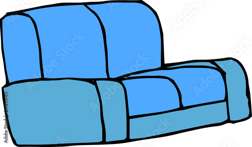 Rough sketch of hand-drawn chair