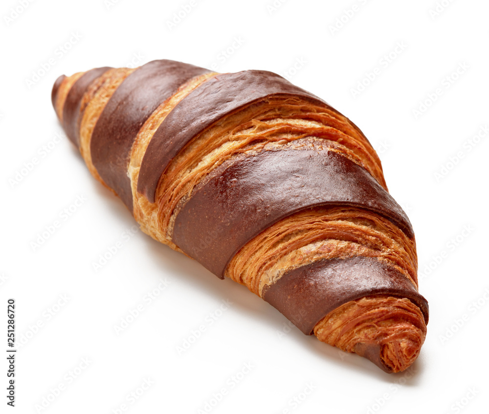 fresh baked croissant isolated on white background fresh baked croissant isolated on white background