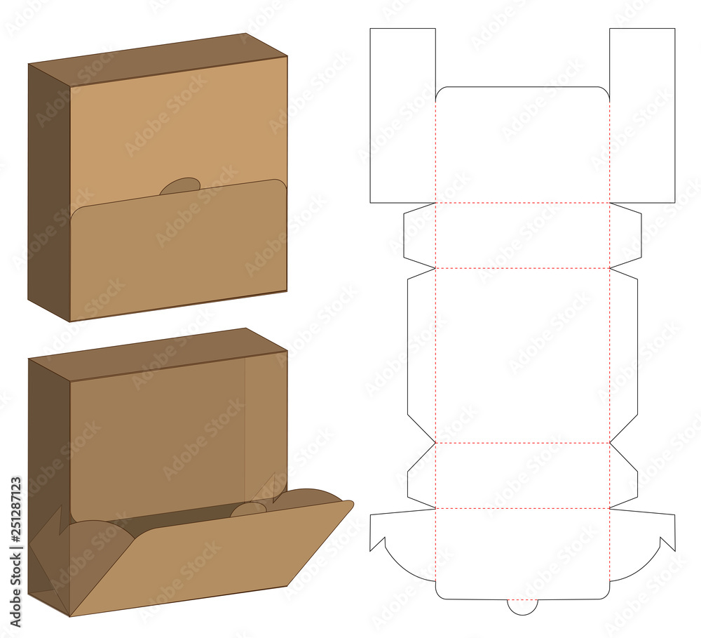 Box packaging die cut template design. 3d mock-up Box packaging die cut template design. 3d mock-up