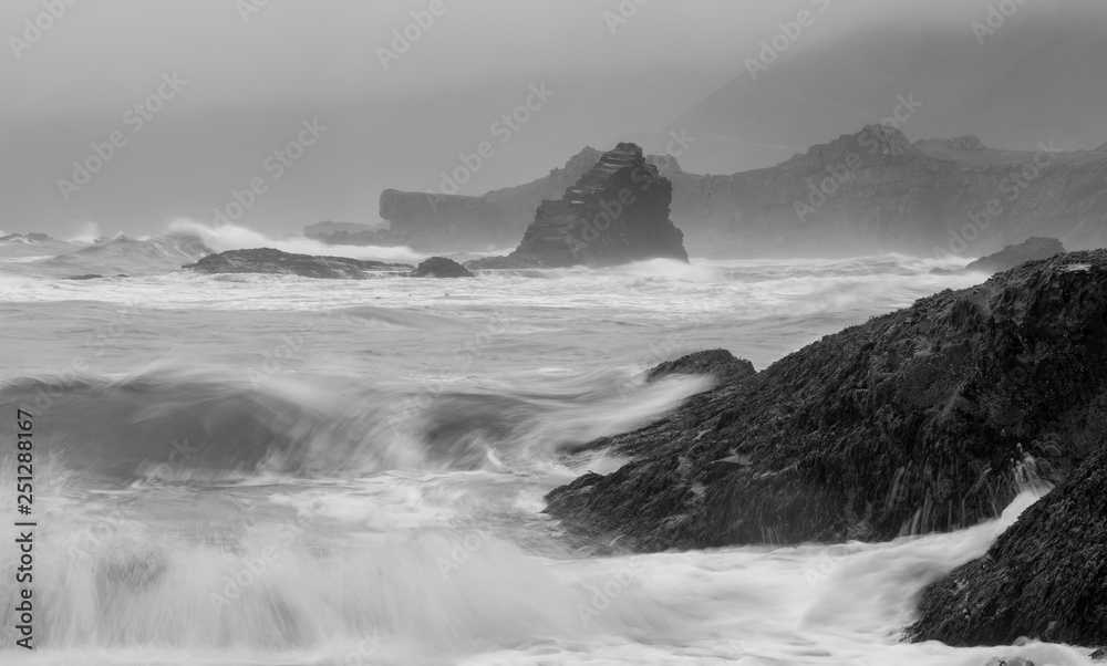 The sea is worried near the icelandic islands