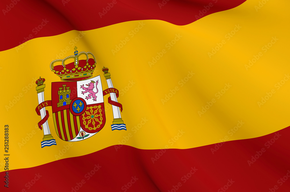 National Fabric Wave Close Up Flag of Spain National Fabric Wave Close Up Flag of Spain