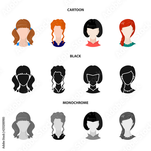 Vector design of professional and photo logo. Set of professional and profile stock symbol for web.