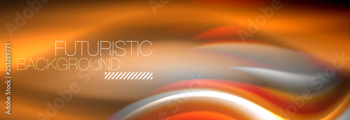 Fluid colors mixing glowing neon wave background, holographic texture