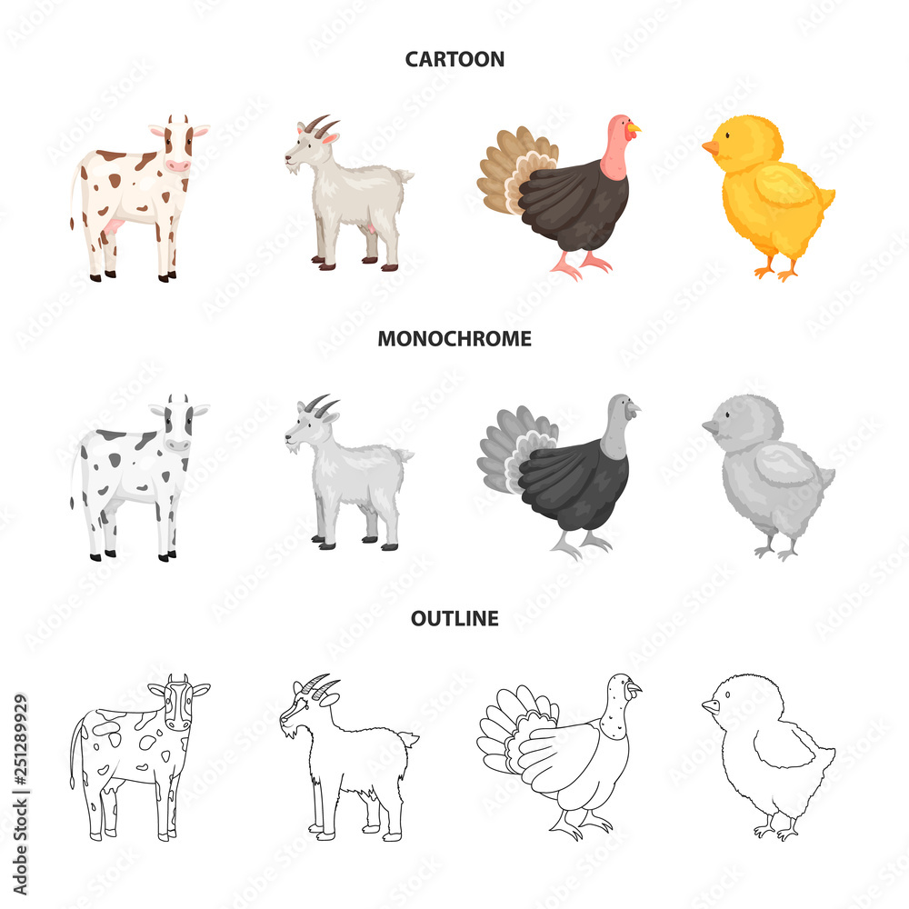 Isolated object of breeding and kitchen logo. Collection of breeding and organic stock symbol for web. Isolated object of breeding and kitchen logo. Collection of breeding and organic stock symbol for web.