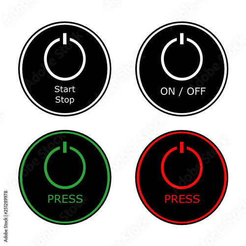 set of buttons