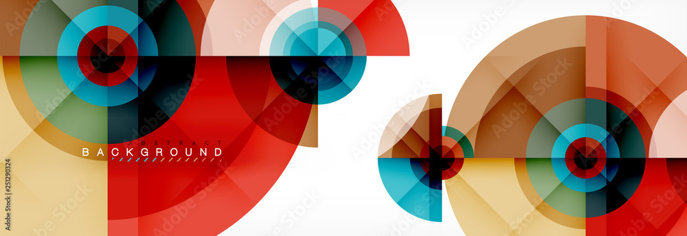 Obraz premium Geometric circle abstract background, creative geometric wallpaper.