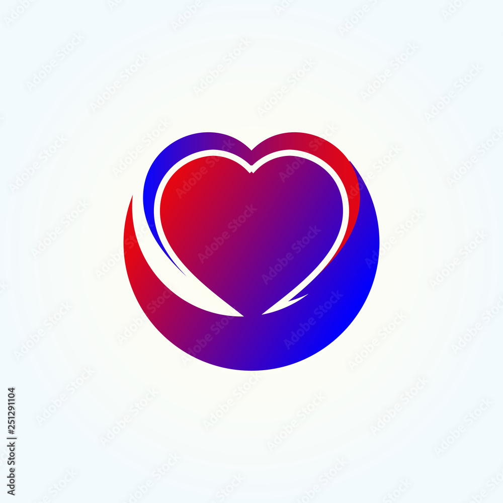 love or heart icon , creative logo design -vector love or heart icon , creative logo design -vector