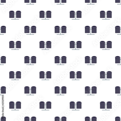 Double trash can pattern seamless vector repeat for any web design