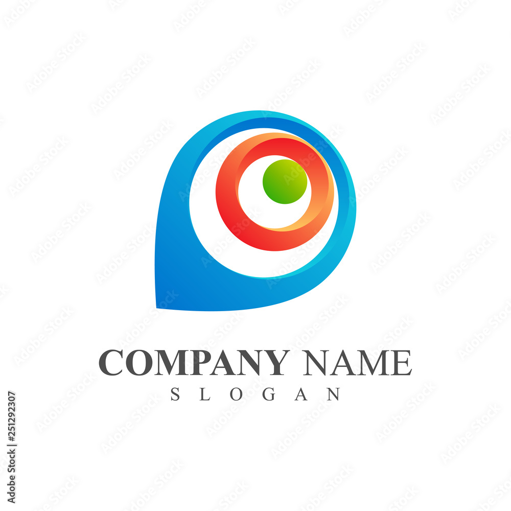 pin eye logo template