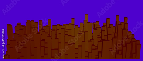 Abstract model of city. Vec...