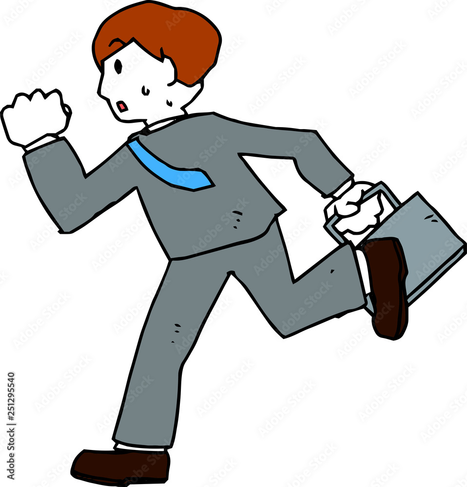 POP Illustration of a running businessman