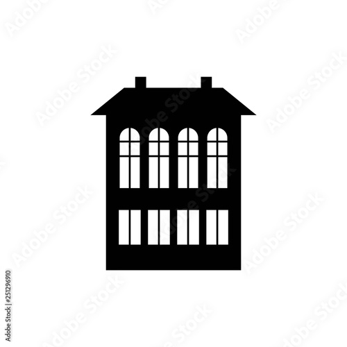 House icon. Hotel illustration. Home image.  in trendy flat style isolated on white background - vector