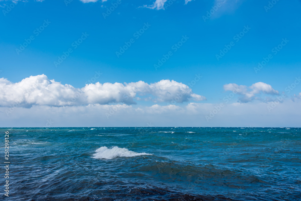Southern Italian Mediterranean Coast on a Windy Day