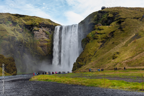 Skogafoss waterfall, the biggest waterfall in Skogar, Iceland 