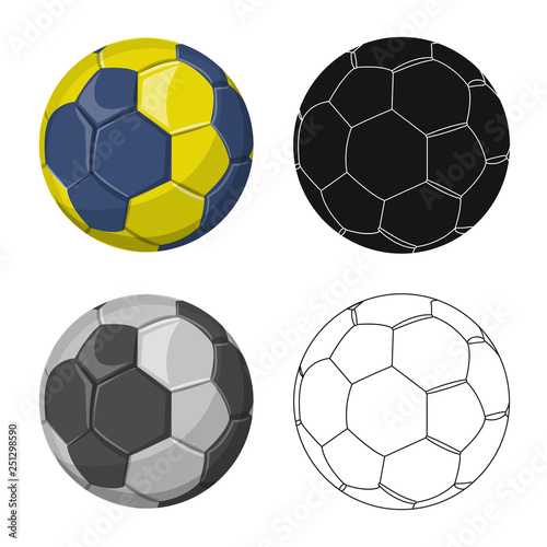Isolated object of sport and ball symbol Fototapet