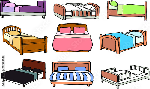sketch of handwritten bed set