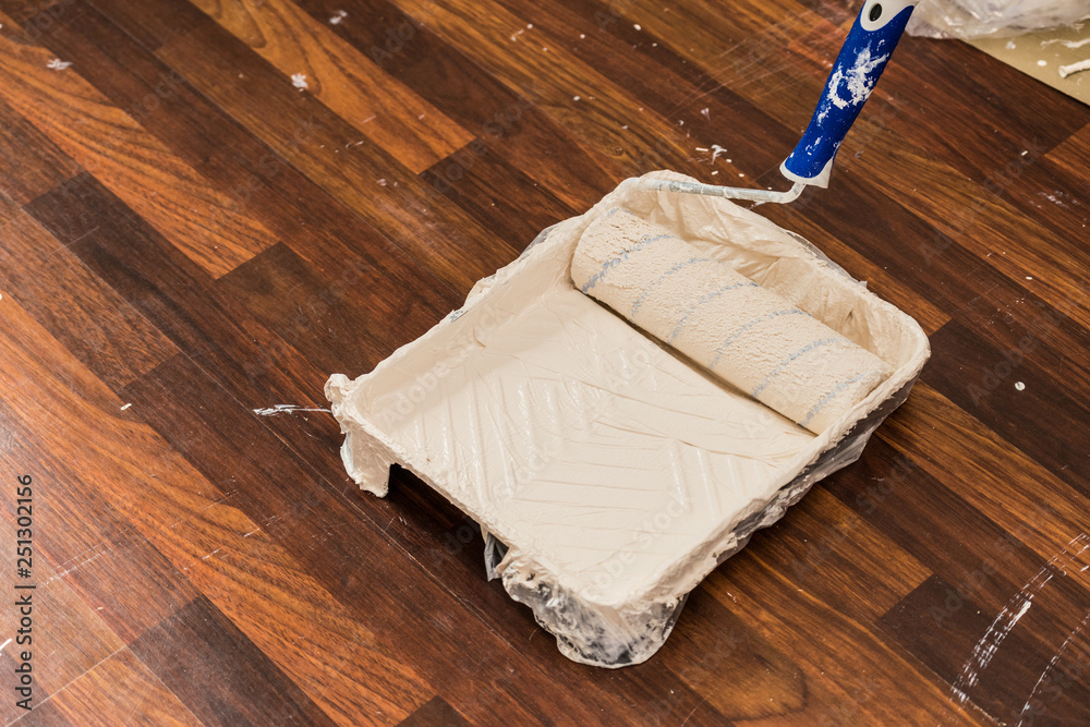 White paint with essentials equipment White paint with essentials equipment