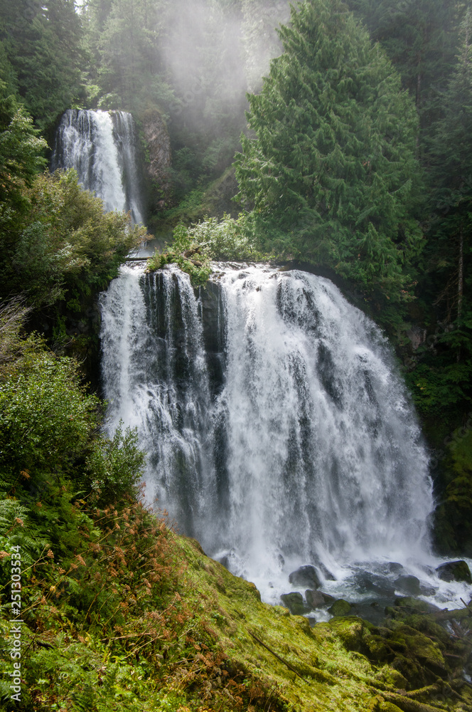 Marion Falls and Gatch Falls.  Mount Jefferson Wilderness Area, Oregon.