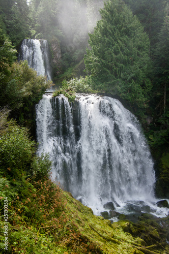Marion Falls and Gatch Falls.  Mount Jefferson Wilderness Area  Oregon.
