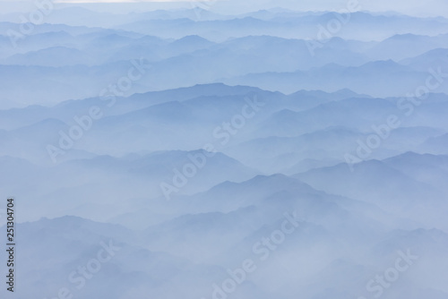 layers of mountain landscape