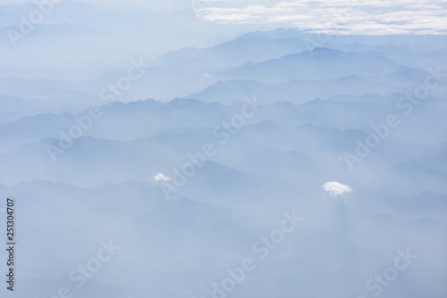 layers of mountain landscape