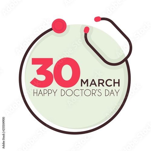 Doctors day holiday isolated icon stethoscope medical tool