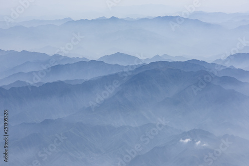 layers of mountain landscape