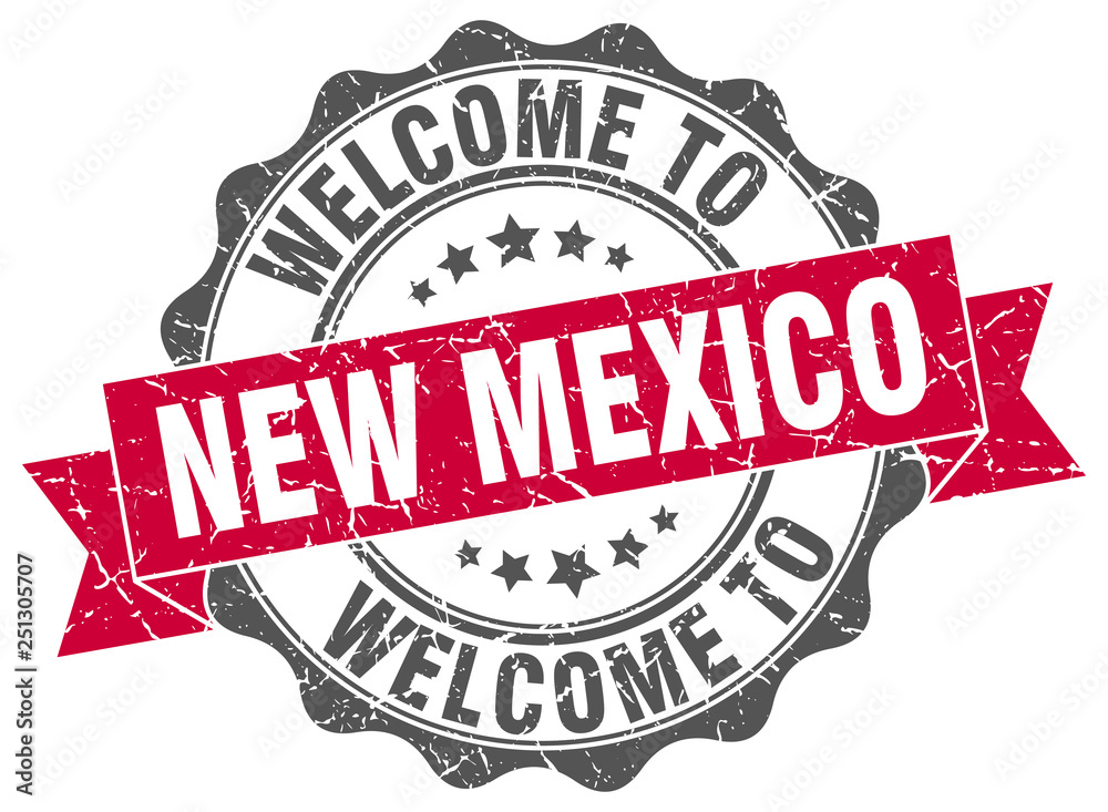 Obraz premium New Mexico round ribbon seal