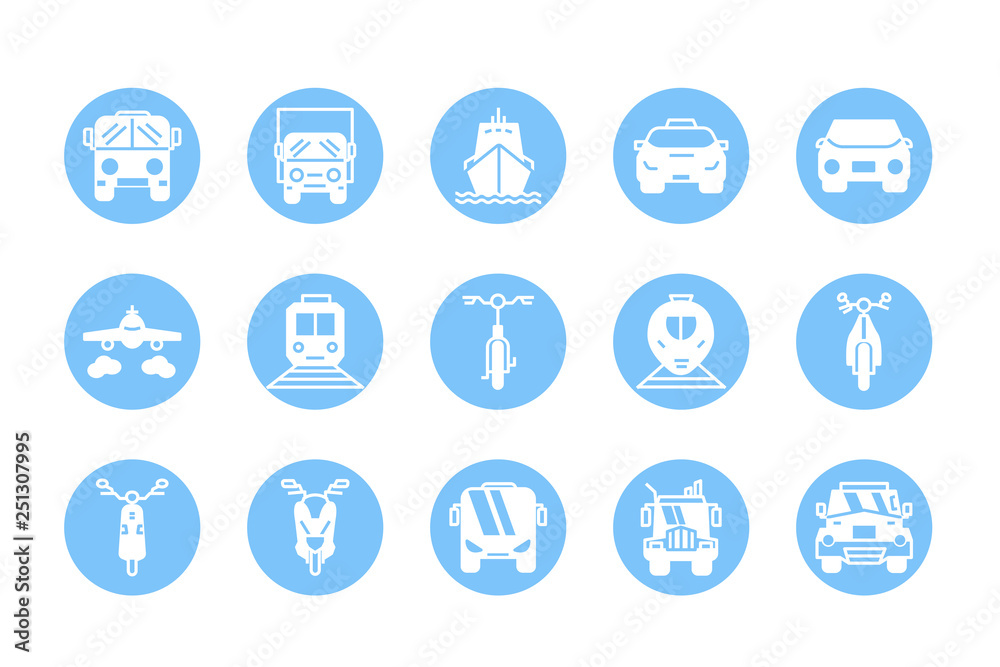 icon transportation set icon transportation set