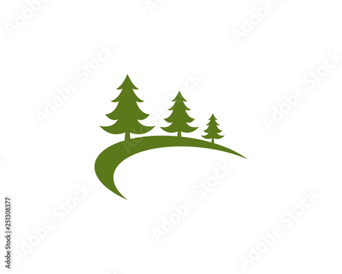 Cedar tree Logo template vector icon illustration design 