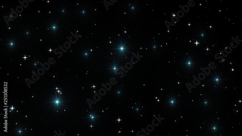 Obraz na płótnie Night sky with stars sparkling on black background w salonie
