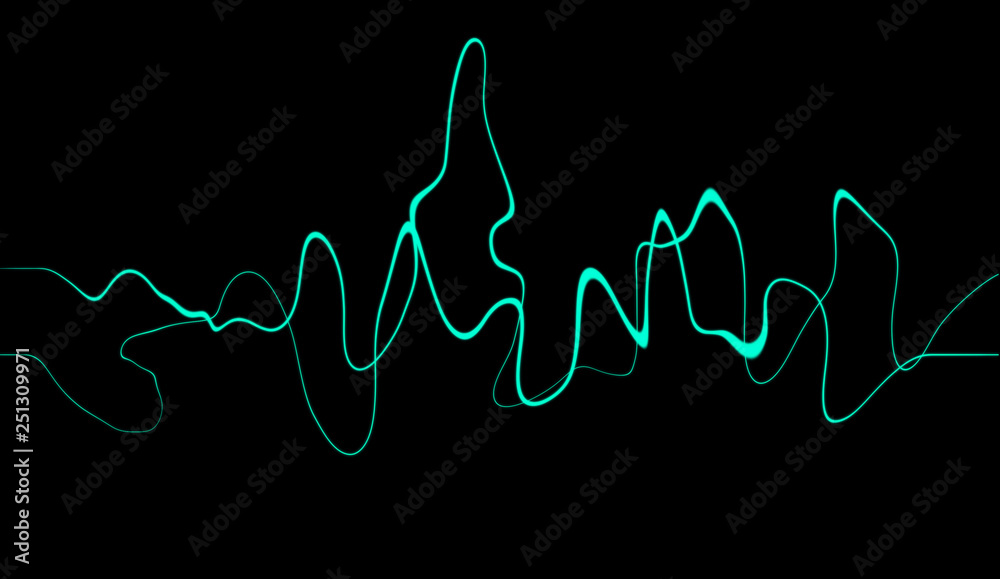 Audio digital equalizer technology, pulse musical. Abstract of sound wave .