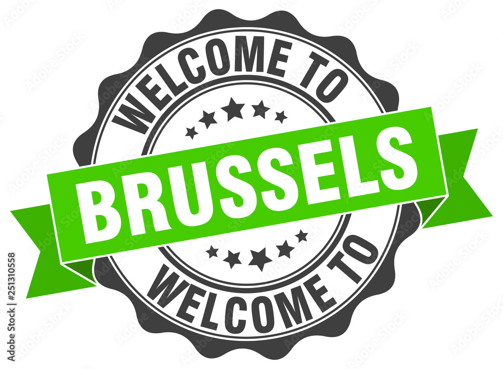 Obraz premium Brussels round ribbon seal