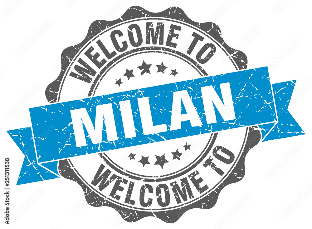 Fototapeta premium Milan round ribbon seal