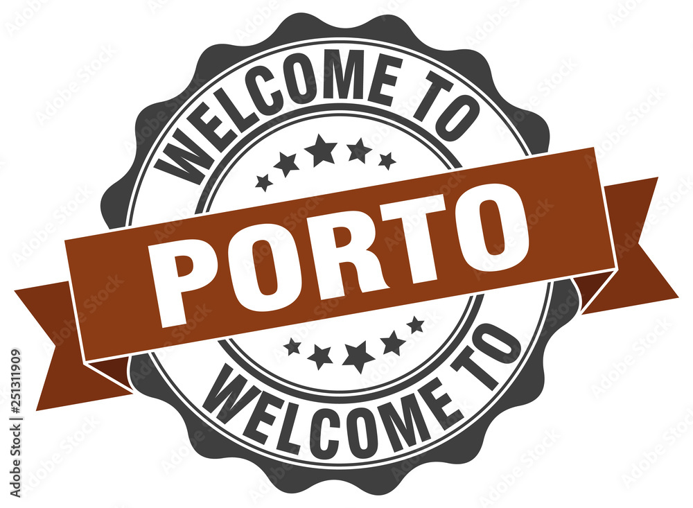 Fototapeta premium Porto round ribbon seal