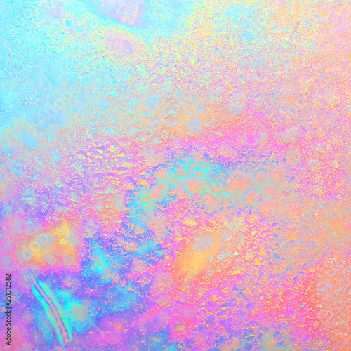 Abstract colorful rainbow iridescent pearlescent texture background © Mr. Music